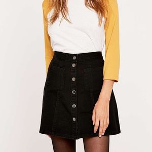 Urban Outfitters Dark Grey Snap Front Skirt